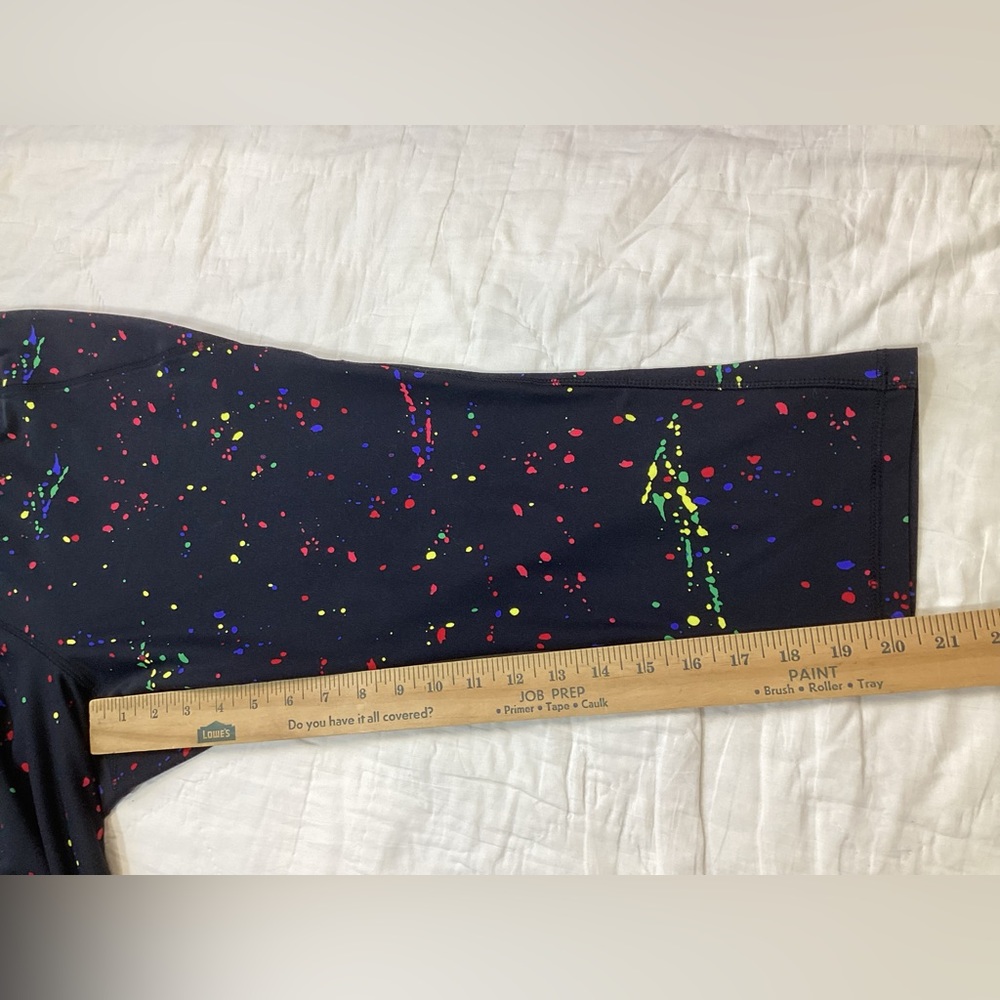 Livi Active Paint Splatter Crop Leggings Black 18/20 - Picture 6 of 8